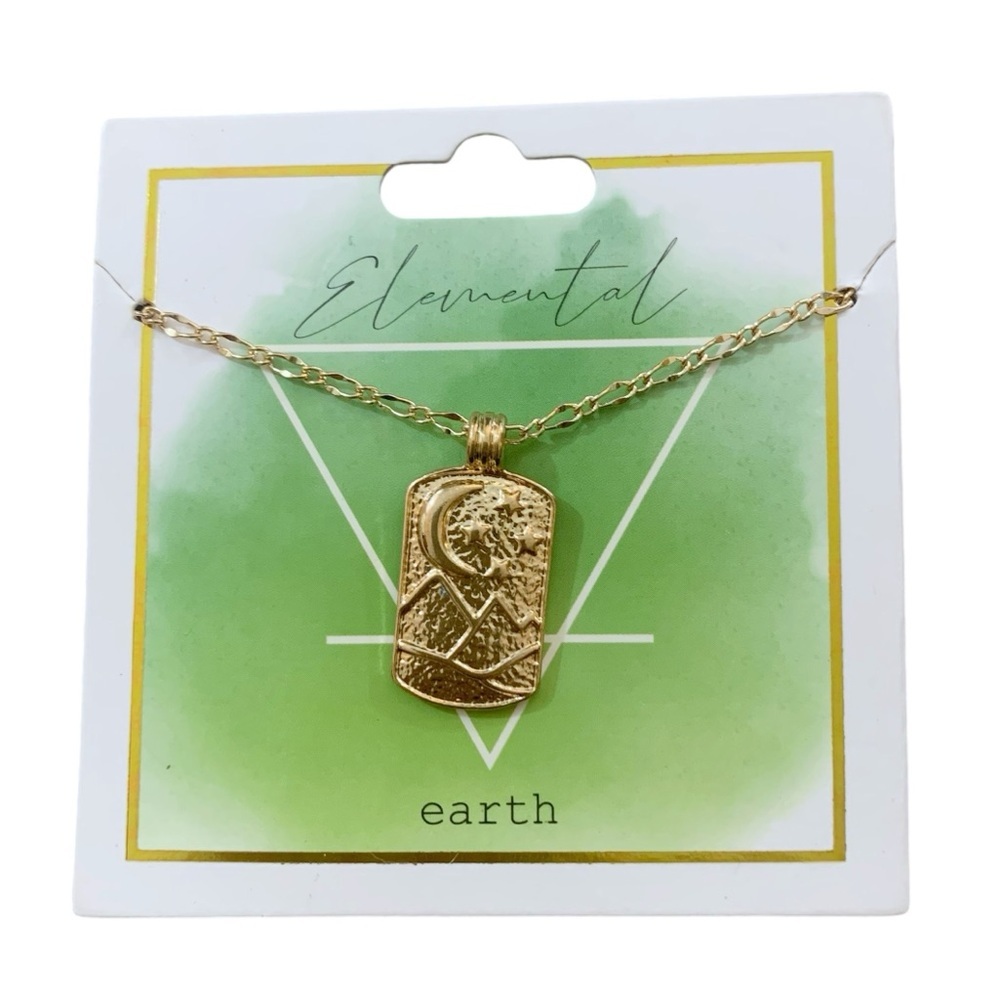 NWT Elemental Tag Earth Necklace